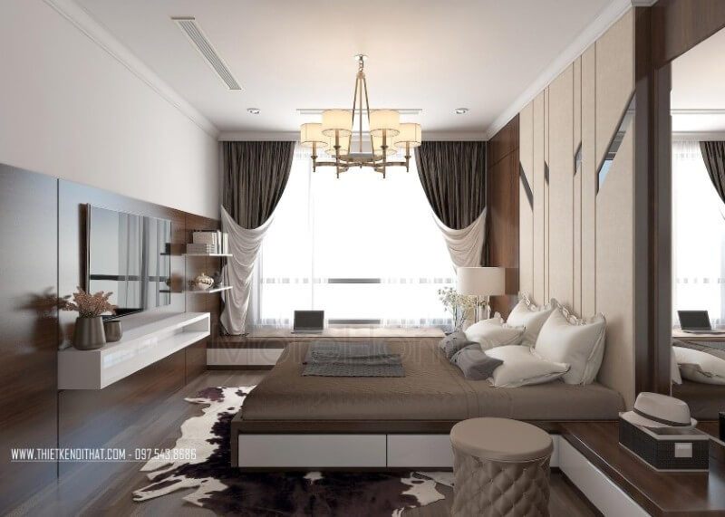 . Giường ngủ hiện đại với ngăn kéo giúp bạn cảm nhận được sự thoải mái khi nghỉ ngơi cũng như là nơi lưu trữ vật dụng cá nhân.